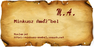 Minkusz Amábel névjegykártya